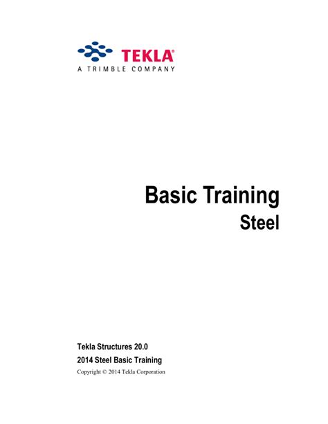 TEKLA STRUCTURES 20 0 TRAINING MANUAL Ebook Reader