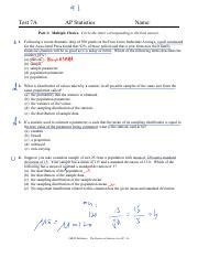 TEST 7A AP STATISTICS ANSWER KEY Ebook Doc