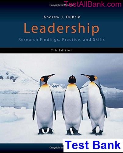 TEST BANK FOR LEADERSHIP DUBRIN 7TH EDITION Ebook Kindle Editon