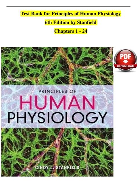 TEST BANK PRINCIPLES OF HUMAN PHYSIOLOGY STANFIELD Ebook Kindle Editon