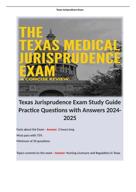 TEXAS JURISPRUDENCE EXAM STUDY GUIDE PDF Ebook Doc