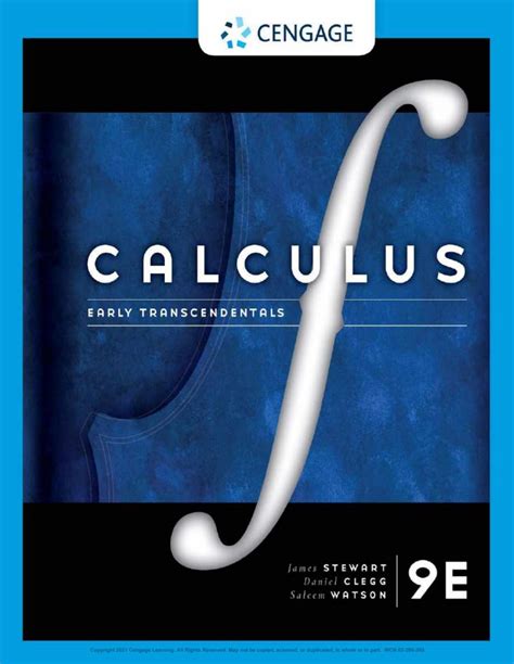 TEXTBOOK: CALCULUS EARLY TRANSCENDENTALS; STEWART 7TH EDITION PDF ebook PDF Epub