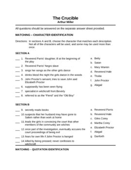 THE CRUCIBLE 100 QUESTION TEST ANSWER KEY Ebook Doc