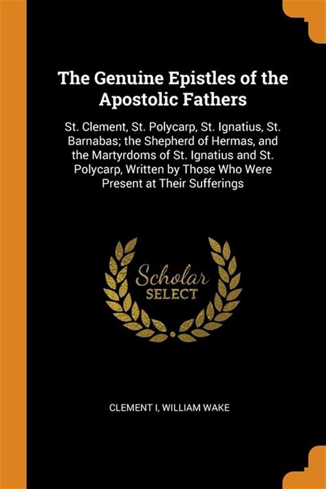 THE EPISTLES OF THE APOSTOLIC FATHERS PDF