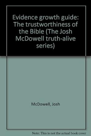 THE JOSH MCDOWELL TRUTH-ALIVE SERIES RESURRECTION GROWTH GUIDE Reader