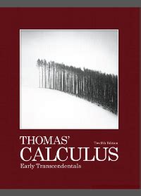 THOMAS CALCULUS EARLY TRANSCENDENTALS 12TH EDITION SOLUTION PDF Ebook PDF