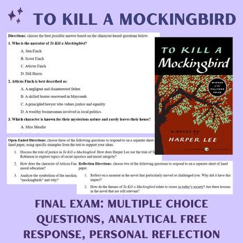 TO KILL A MOCKINGBIRD FINAL EXAM STUDY GUIDE Ebook Kindle Editon