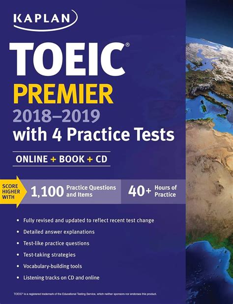 TOEIC Premier 2018-2019 with 4 Practice Tests Online Book CD Kaplan Test Prep Doc