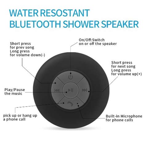 TOMROW Resistant Bluetooth Shower Speaker Doc