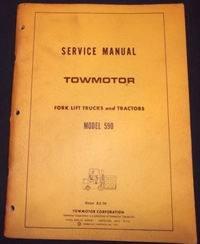 TOWMOTOR FORKLIFT MANUAL Ebook Kindle Editon