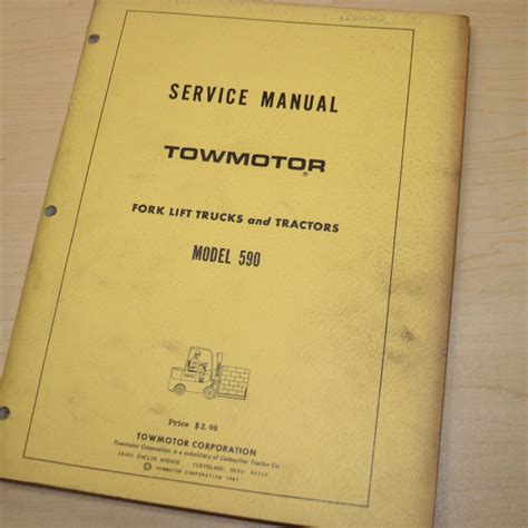 TOWMOTOR FORKLIFT SERVICE MANUAL Ebook Doc