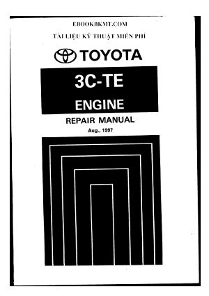 TOYOTA 3C TE ENGINE REPAIR MANUAL Ebook Kindle Editon