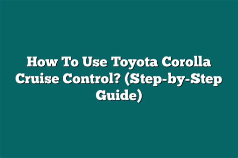 TOYOTA COROLLA MANUAL MOUNT CRUISE CONTROL Ebook Reader