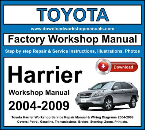 TOYOTA HARRIER 2007 MANUAL Ebook PDF