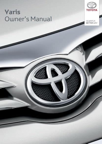 TOYOTA YARIS OWNERS MANUAL PDF DOWNLOAD Ebook Reader