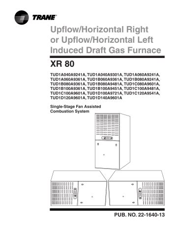 TRANE XE80 SERVICE MANUAL Ebook PDF