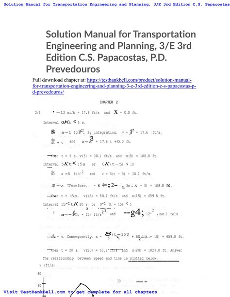 TRANSPORTATION ENGINEERING PAPACOSTAS SOLUTION Ebook Doc