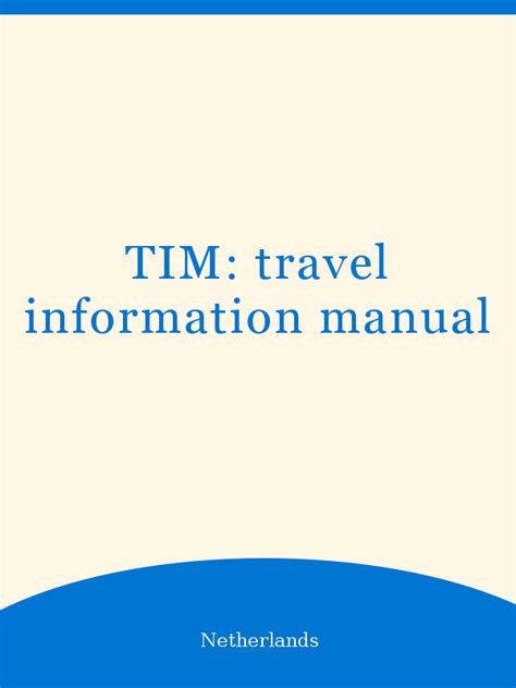 TRAVEL INFORMATION MANUAL TIM Ebook PDF