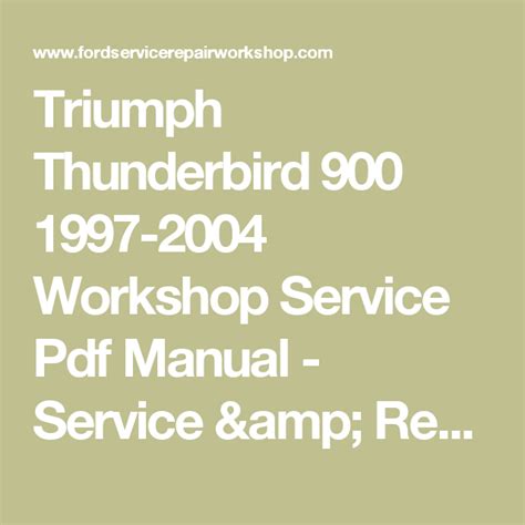 TRIUMPH THUNDERBIRD 900 MANUAL Ebook Epub