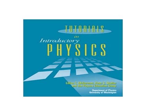 TUTORIALS IN INTRODUCTORY PHYSICS SOLUTIONS DYNAMICS Ebook Doc