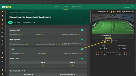 Tabela 1: Estatísticas da Bet365