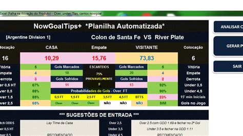 Tabela 1: Exemplo de Aposta de Escanteio