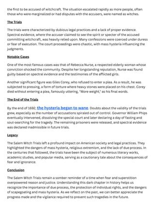 Table 1: Accusations and Convictions in the Salem Witch Trials