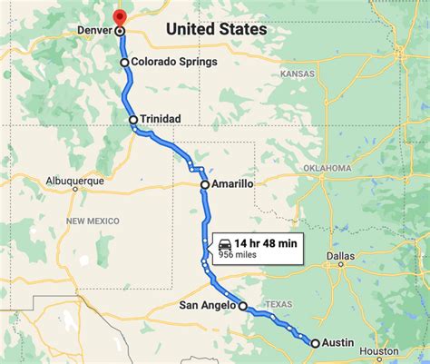 Table 1: Austin to Denver Road Trip Stats