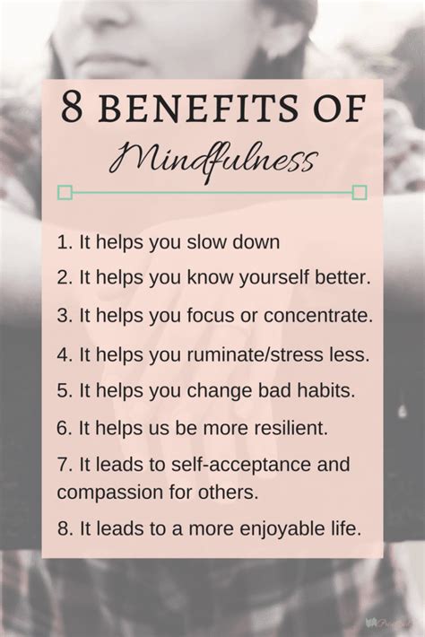 Table 1: Benefits of Mindful Living