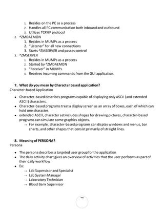 Table 1: Character-Based Applications