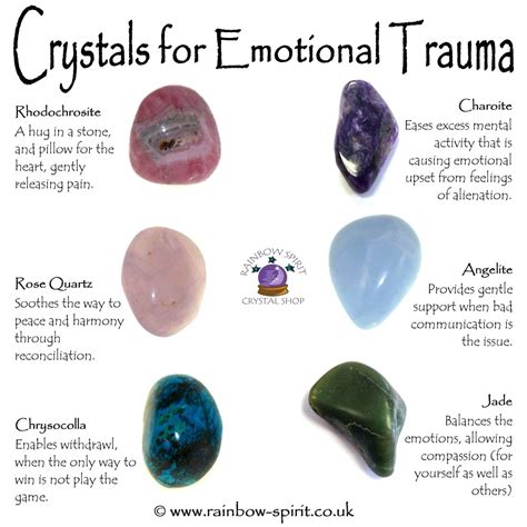 Table 1: Crystal Colors for Emotional Support