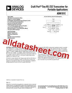 Table 1: Key Features and Benefits of ADM101EARMZ-REEL Converters