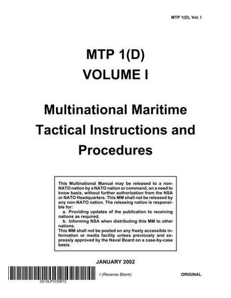 Table 1: Key Fighting Instructions in Maritime Combat