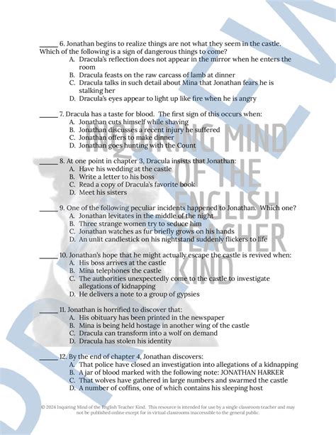 Table 1: Key Figures Related to Dracula