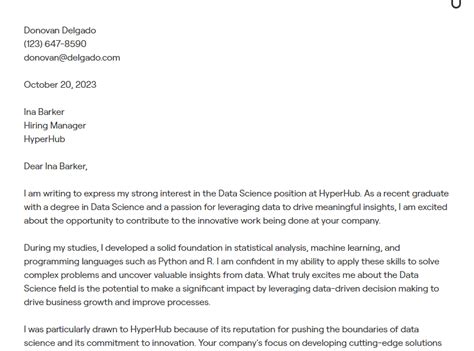 Table 1: Key Job Application Letter Statistics