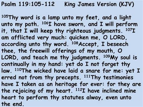 Table 1: Key Words in Psalm 119:105-112