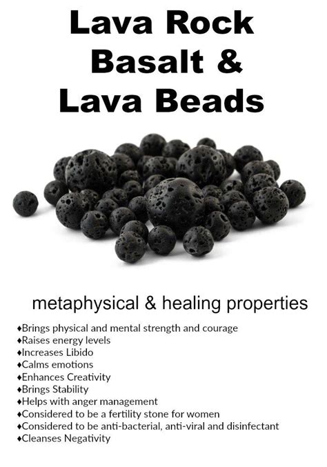 Table 1: Lava Bead Properties and Benefits