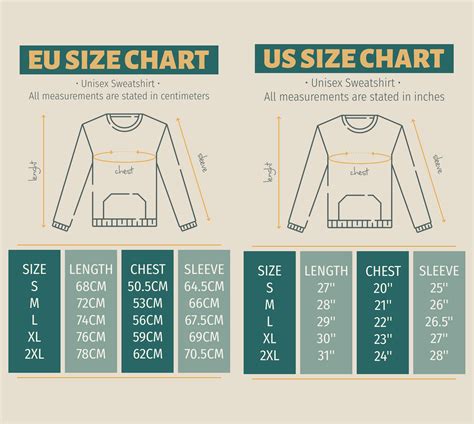 Table 1: Oversized Green Sweatshirt Size Guide