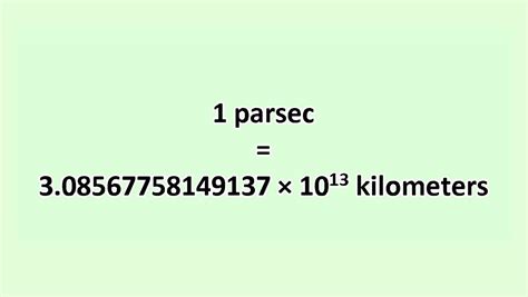 Table 1: Parsec-to-Kilometer Conversion