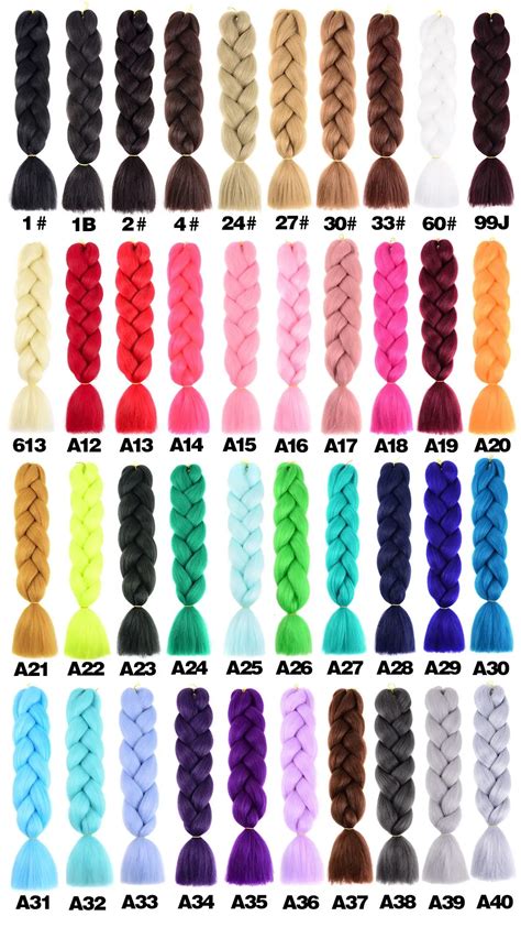 Table 1: Popular Braiding Hair Color Styles