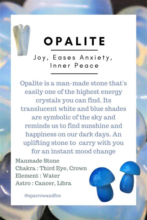 Table 1: Properties of Opalite