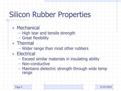 Table 1: Properties of Silicone Lube