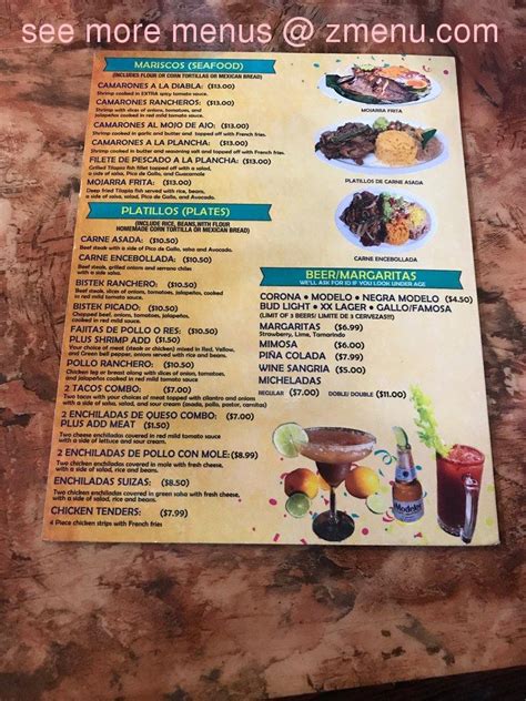 Table 1: Sabor Latino Restaurant Menu Highlights