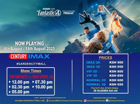 Table 1: Showtimes and Ticket Prices