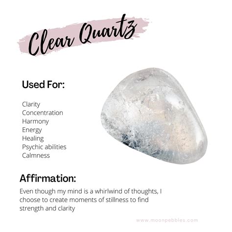 Table 1: Spiritual Properties of Transparent White Crystal