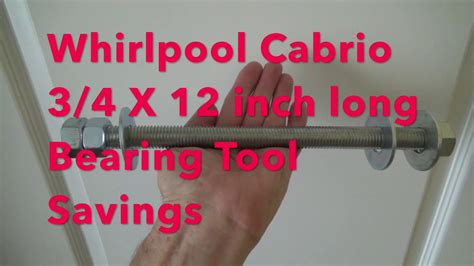 Table 1: Tools and Materials for Replacing Whirlpool Cabrio Bearings