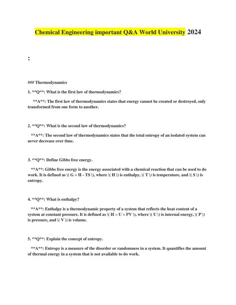 Table 1: UMD Chemical Engineering Key Facts