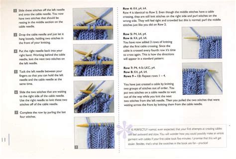 Table 1: Understanding Cable Knit Patterns