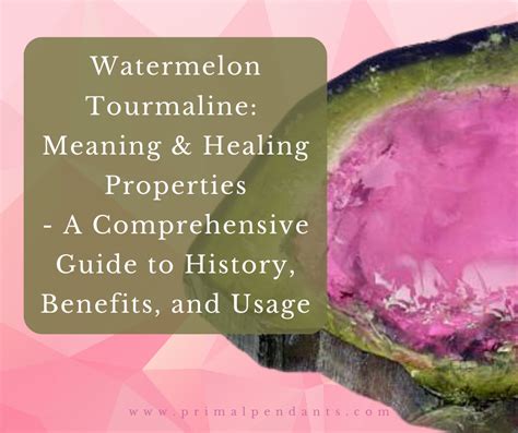 Table 1: Watermelon Tourmaline Healing Properties