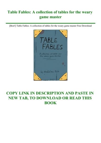 Table Fables A collection of tables for the weary game master PDF